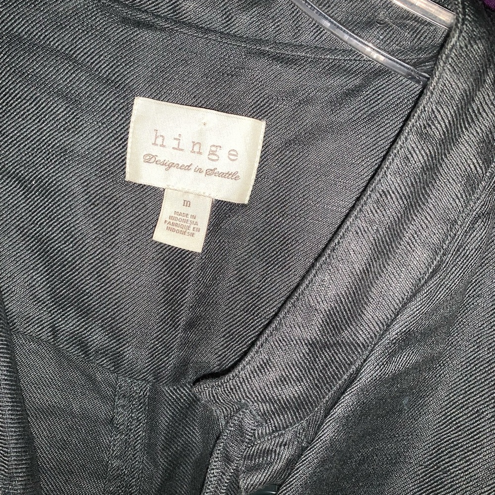 Women’s Hinge Green luxury blend Linen/Lyocell Jacket M - Picture 2 of 5
